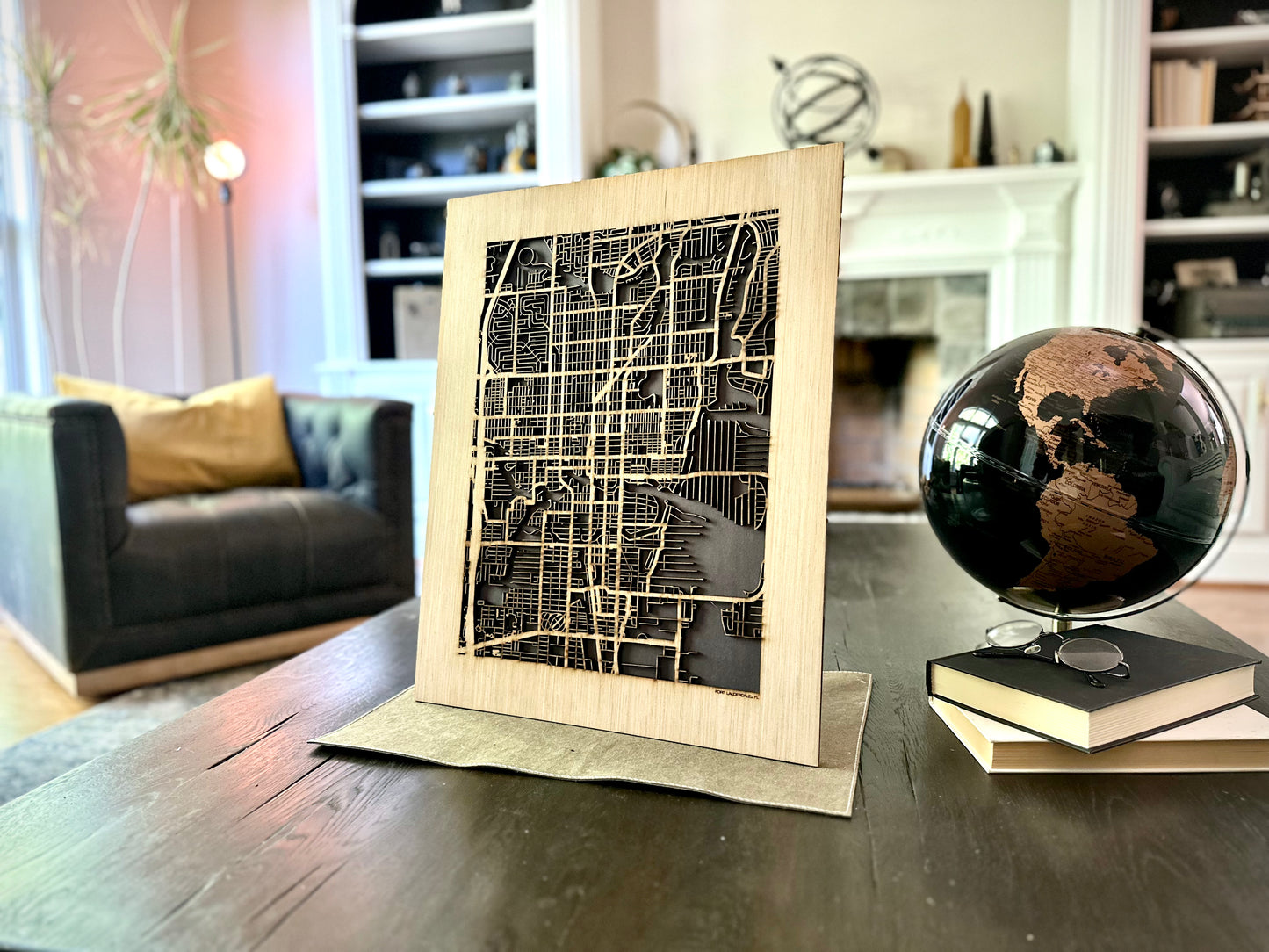 Fort Lauderdale, FL City Street Map | Modern Wood Wall Art in a Minimalist design. 2 sizes