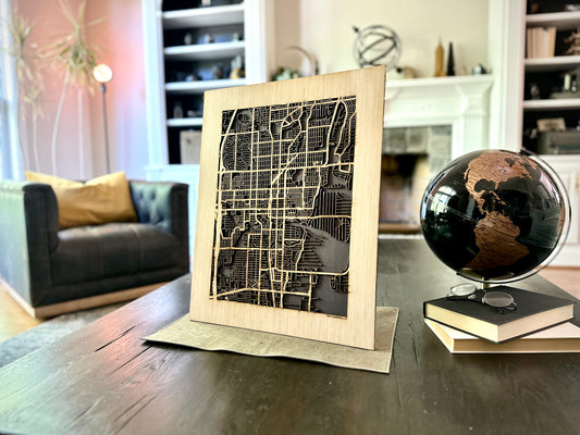 Fort Lauderdale, FL City Street Map | Modern Wood Wall Art in a Minimalist design. 2 sizes
