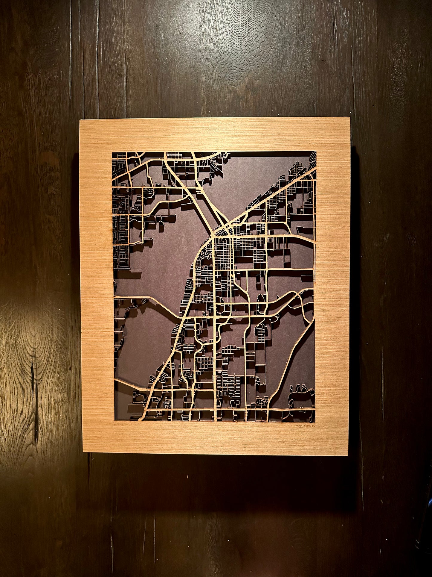 Fort Myers, FL City Street Map | Modern Wood Wall Art in a Minimalist design. 2 sizes