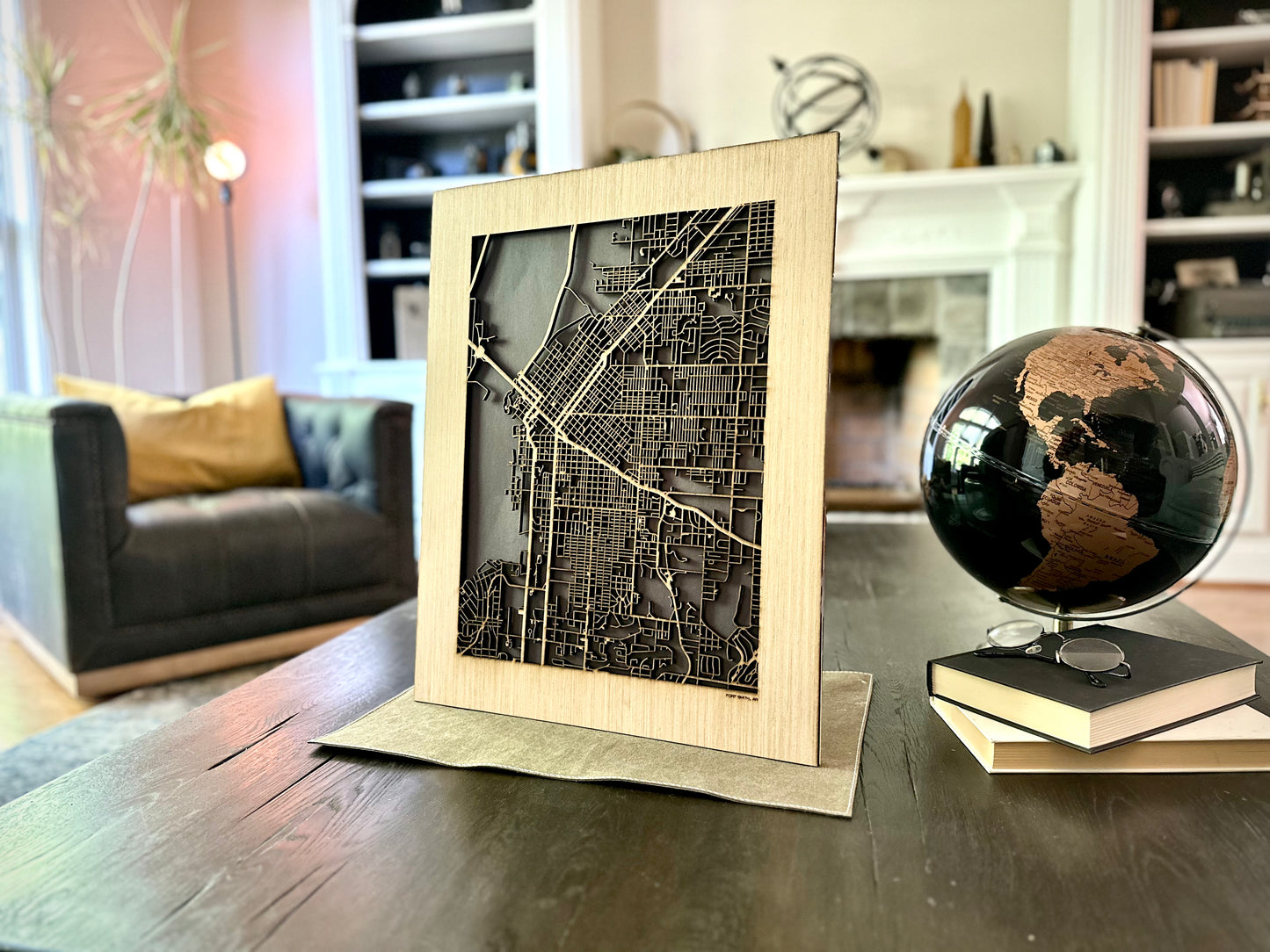 Fort Smith, AR City Street Map | Modern Wood Wall Art in a Minimalist design. 2 sizes