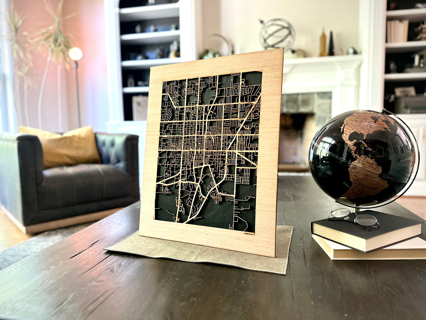 Gainesville, FL City Street Map | Modern Wood Wall Art in a Minimalist design. 2 sizes
