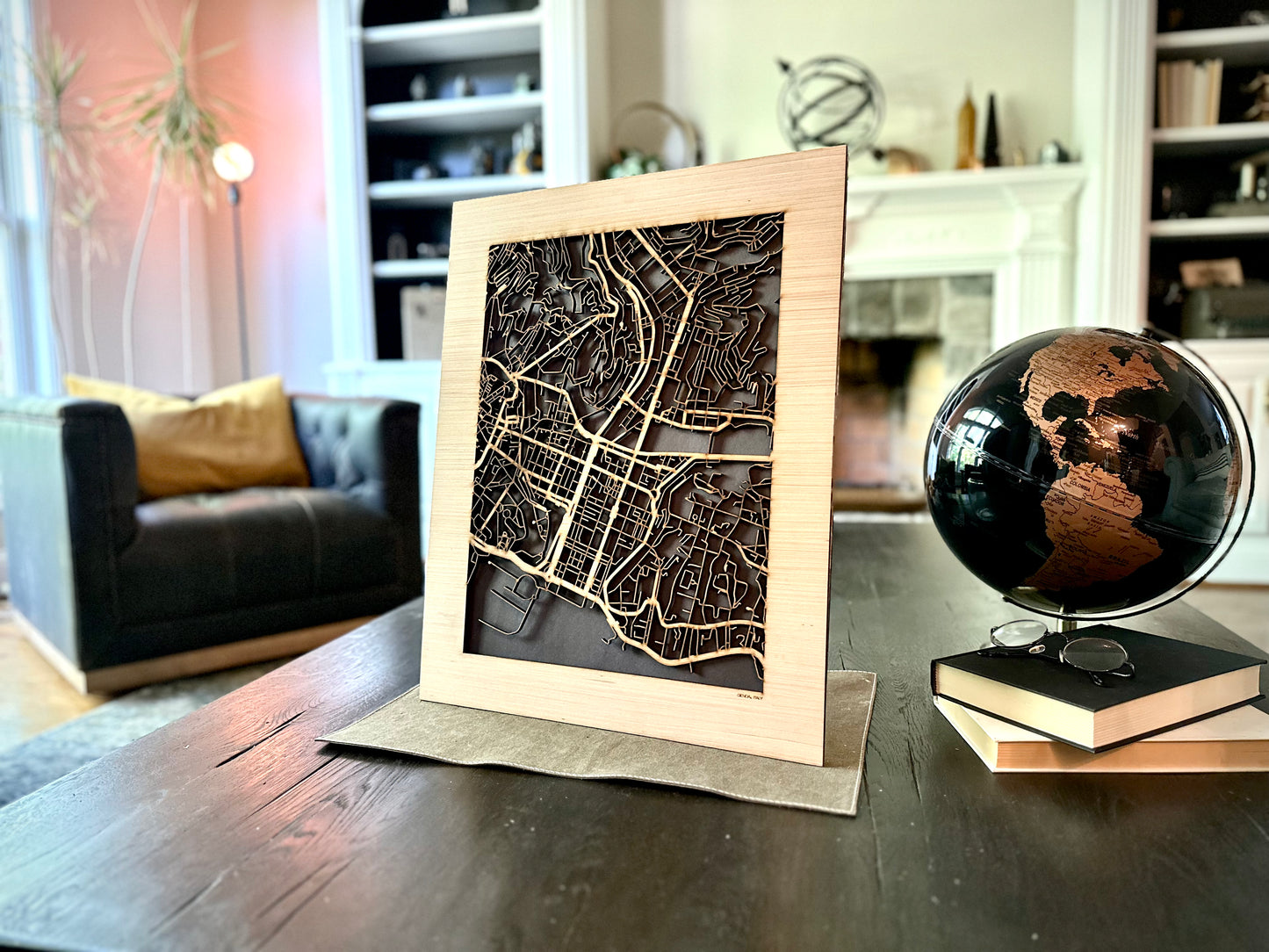 Genoa, Italy City Street Map | Modern Wood Wall Art in a Minimalist design. 2 sizes