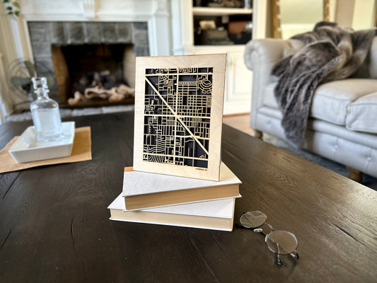 Glendale, AZ City Street Map | Modern Wood Wall Art in a Minimalist design. 2 sizes