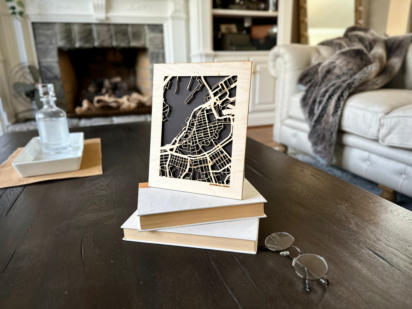 Gothenburg, Sweden City Street Map | Modern Wood Wall Art in a Minimalist design. 2 sizes