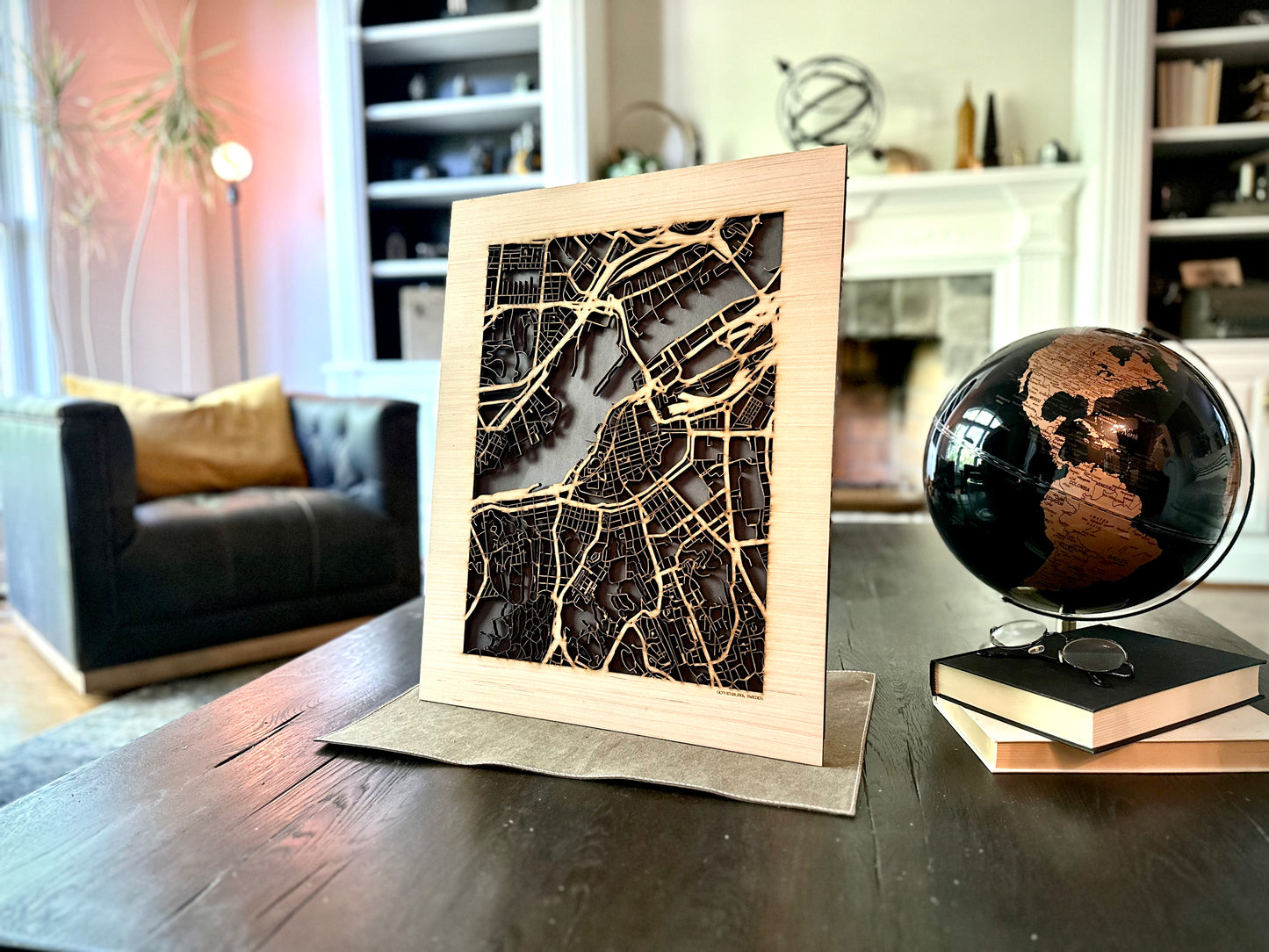Gothenburg, Sweden City Street Map | Modern Wood Wall Art in a Minimalist design. 2 sizes