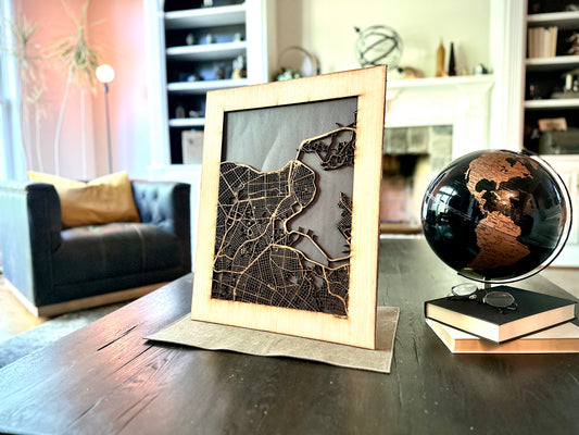 Havana, Cuba City Street Map | Modern Wood Wall Art in a Minimalist design. 2 sizes