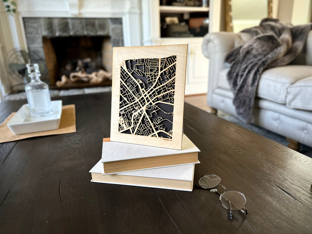 Hayward, CA City Street Map | Modern Wood Wall Art in a Minimalist design. 2 sizes
