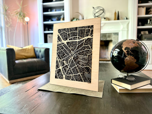 Hayward, CA City Street Map | Modern Wood Wall Art in a Minimalist design. 2 sizes