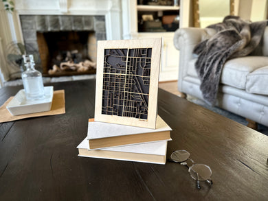 Hollister, CA City Street Map | Modern Wood Wall Art in a Minimalist design. 2 sizes