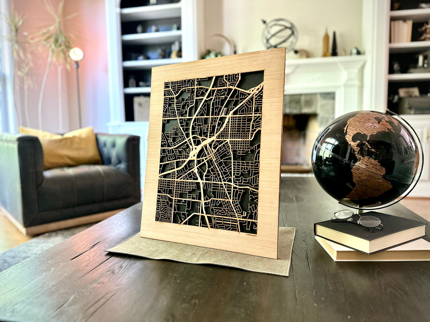 Huntsville, AL City Street Map | Modern Wood Wall Art in a Minimalist design. 2 sizes
