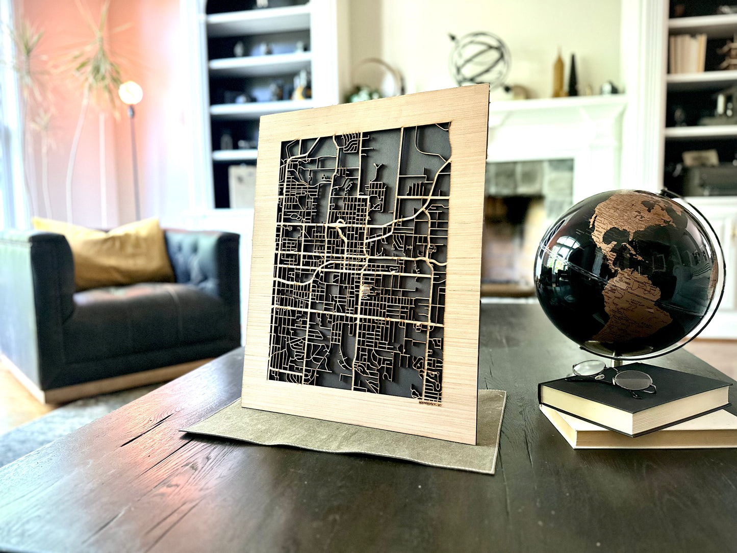 Independence, MO City Street Map | Modern Wood Wall Art in a Minimalist design. 2 sizes