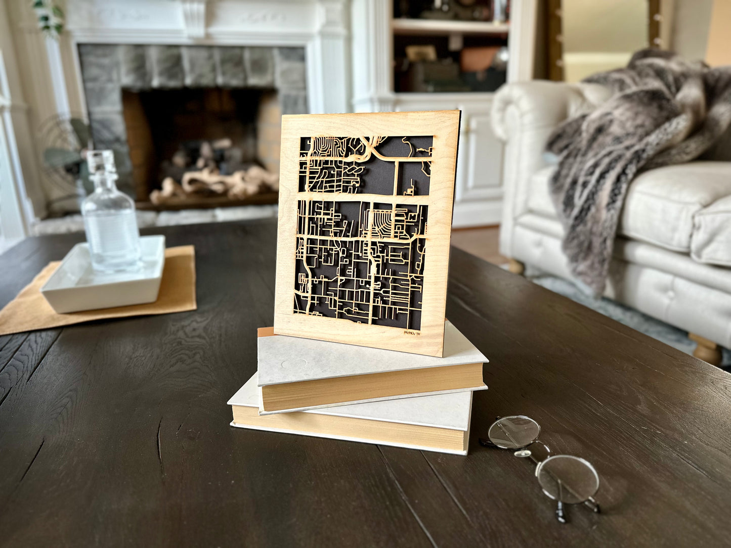 Irving, TX City Street Map | Modern Wood Wall Art in a Minimalist design. 2 sizes