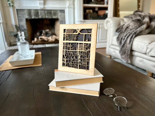 Irvine, CA City Street Map | Modern Wood Wall Art in a Minimalist design. 2 sizes