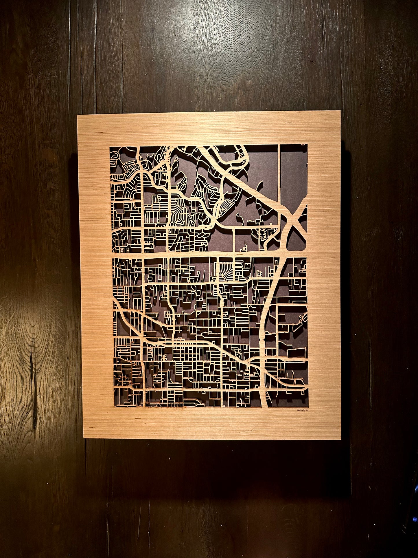 Irving, TX City Street Map | Modern Wood Wall Art in a Minimalist design. 2 sizes