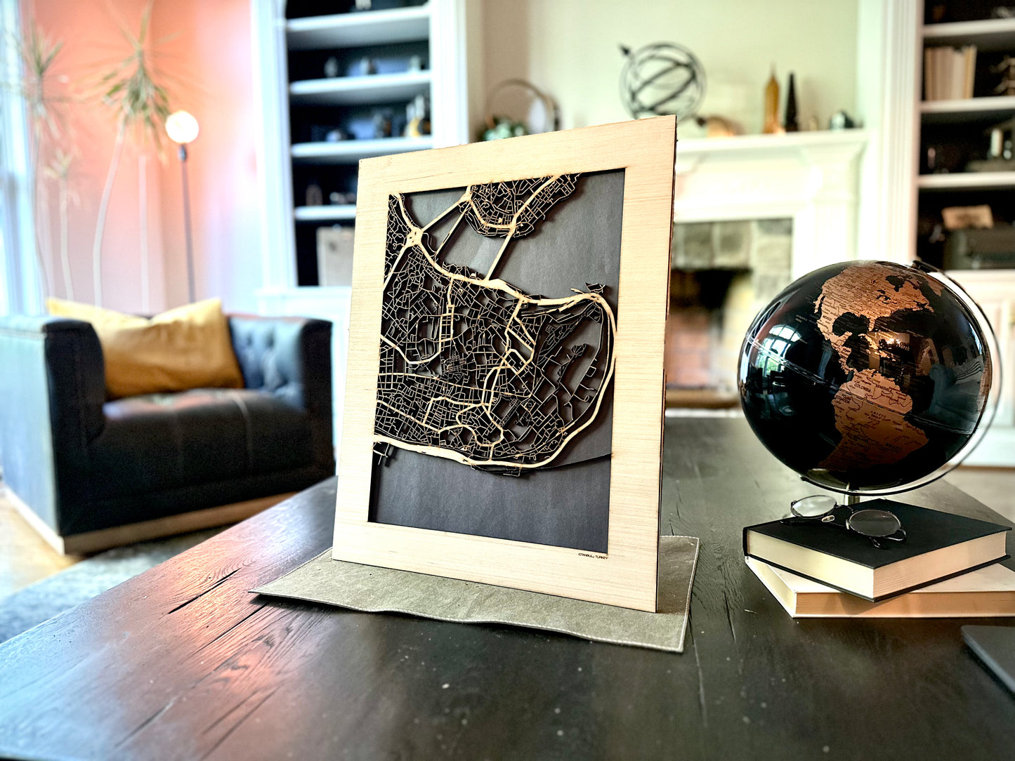 Istanbul, Turkey City Street Map | Modern Wood Wall Art in a Minimalist design. 2 sizes