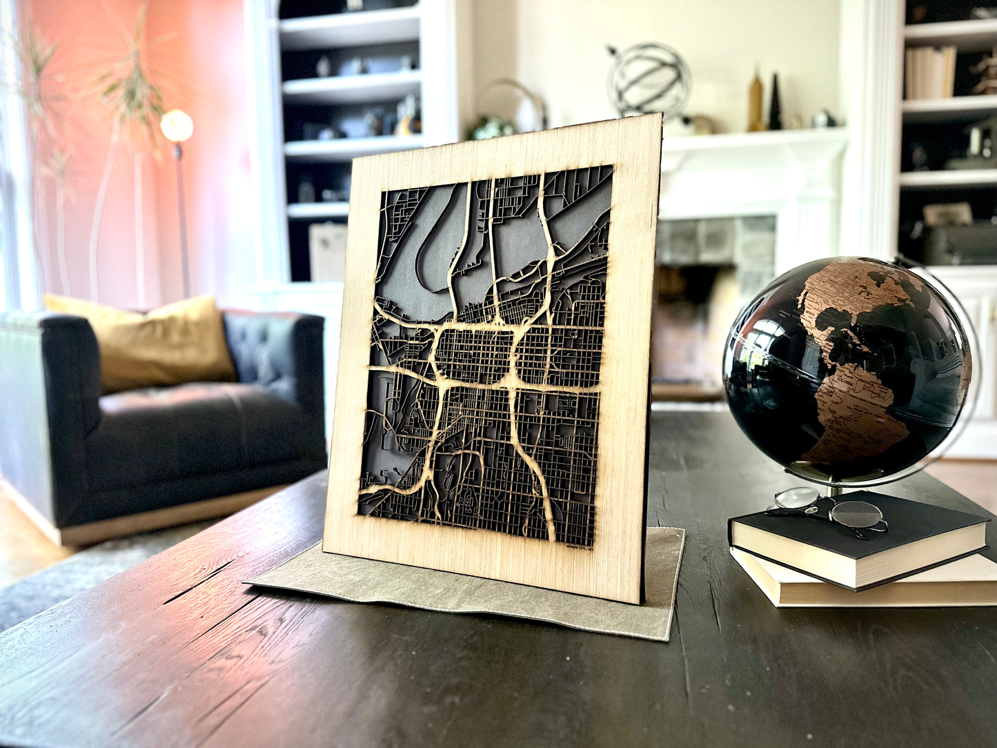 Kansas City, MO City Street Map | Modern Wood Wall Art in a Minimalist design. 3 sizes (Copy)