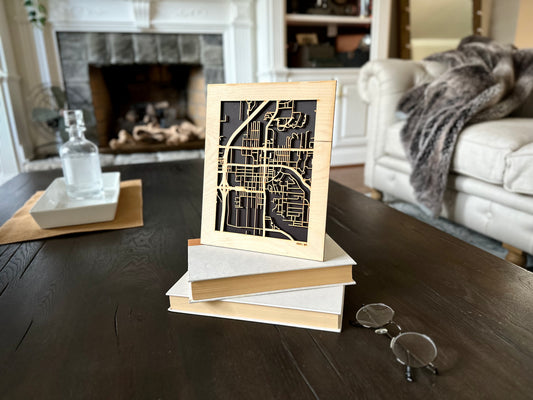 Kent, WA City Street Map | Modern Wood Wall Art in a Minimalist design. 2 sizes