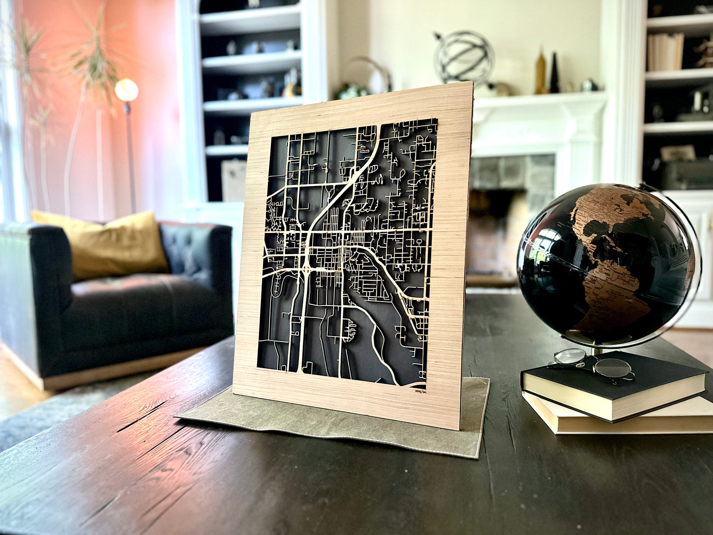 Kent, WA City Street Map | Modern Wood Wall Art in a Minimalist design. 2 sizes