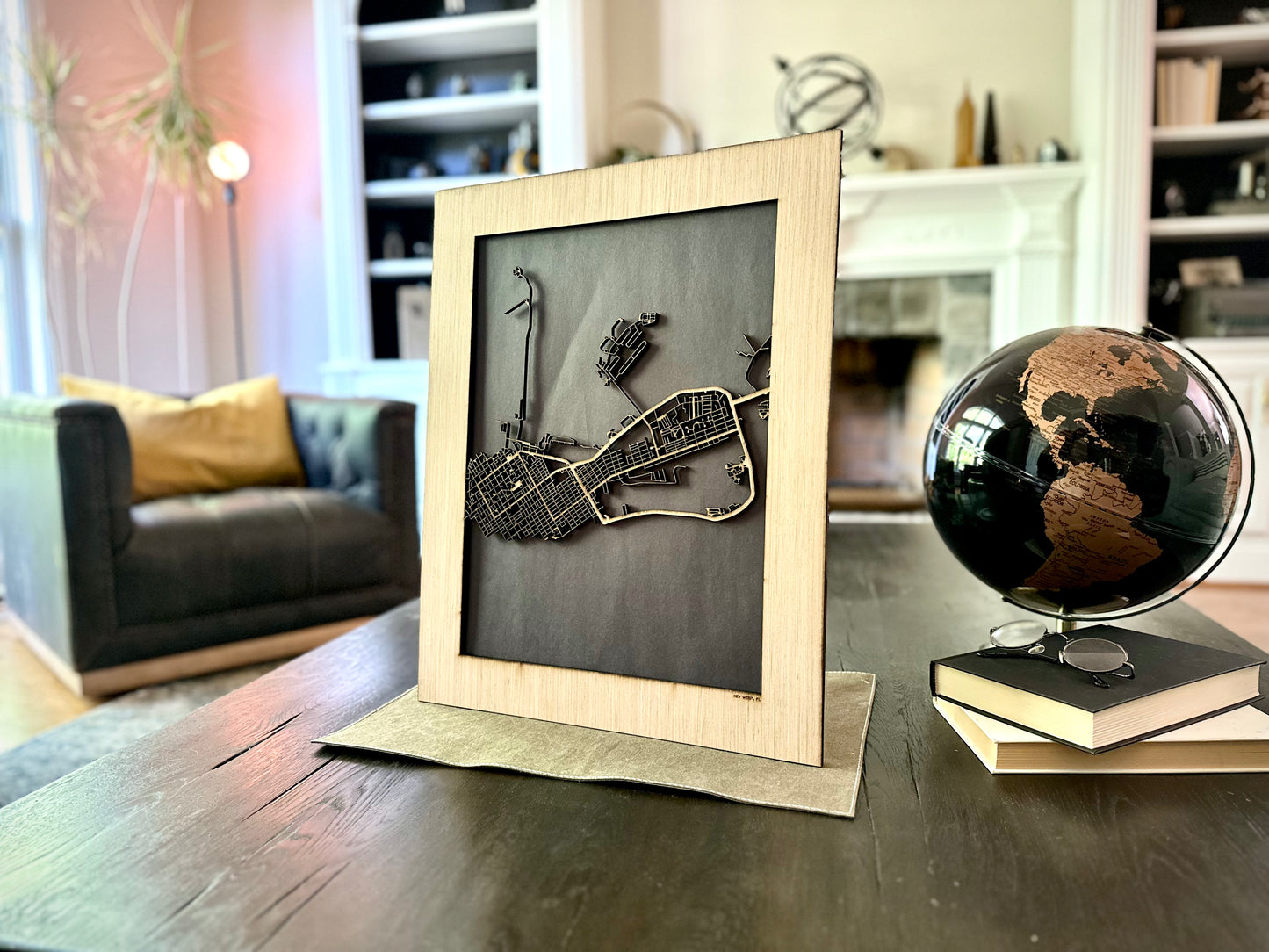 Key West, FL City Street Map | Modern Wood Wall Art in a Minimalist design. 2 sizes