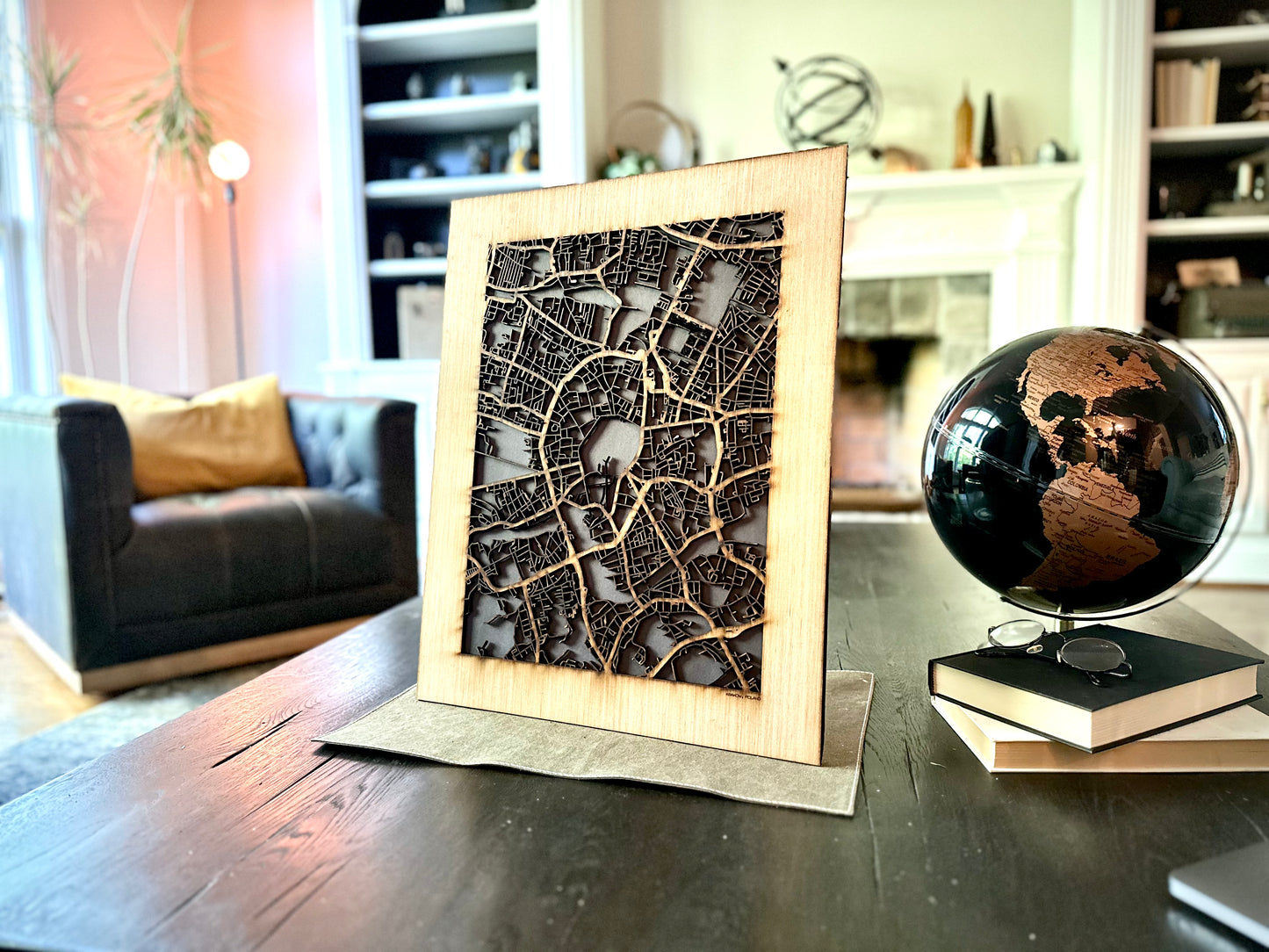 Krakow, Poland City Street Map | Modern Wood Wall Art in a Minimalist design. 2 sizes