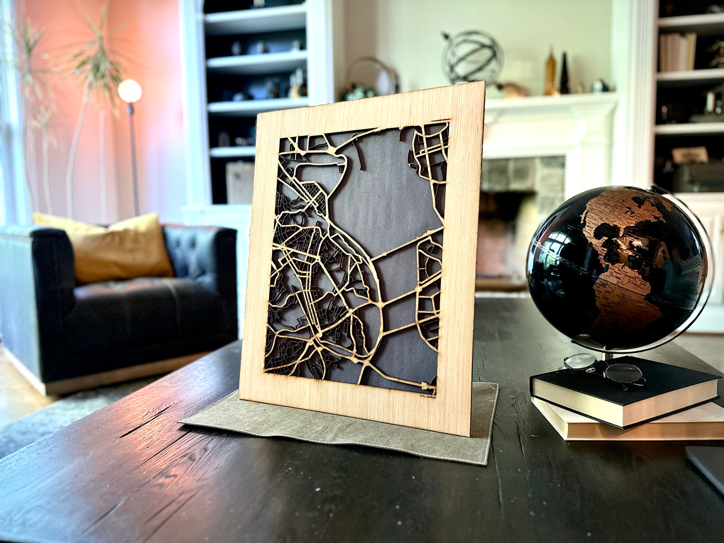 Kyiv, Ukraine City Street Map | Modern Wood Wall Art in a Minimalist design. 2 sizes