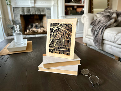 Las Vegas, NV City Street Map | Modern Wood Wall Art in a Minimalist design. 3 sizes