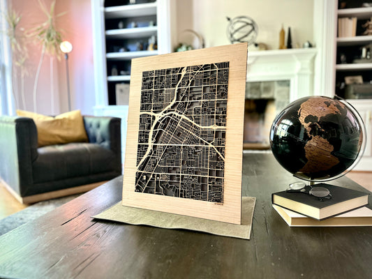 Las Vegas, NV City Street Map | Modern Wood Wall Art in a Minimalist design. 3 sizes