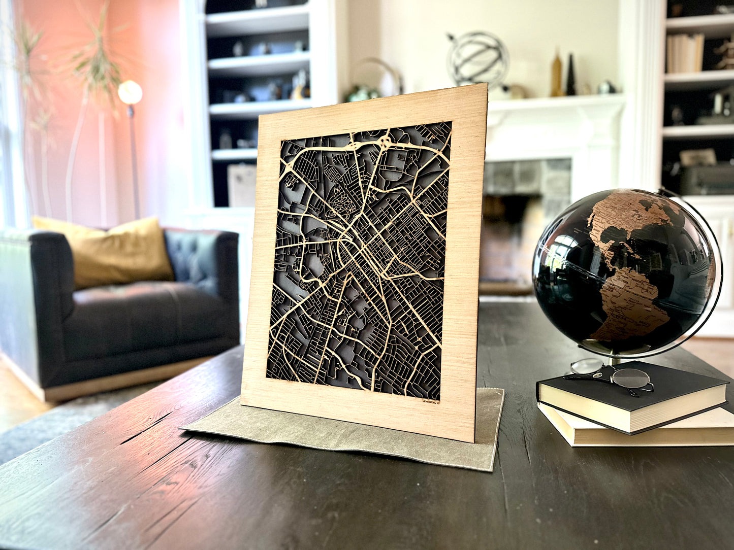 Lexington, KY City Street Map | Modern Wood Wall Art in a Minimalist design. 2 sizes