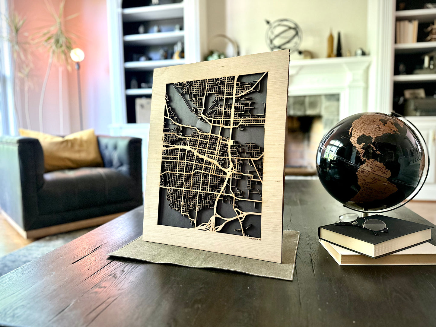 Little Rock, AR City Street Map | Modern Wood Wall Art in a Minimalist design. 2 sizes