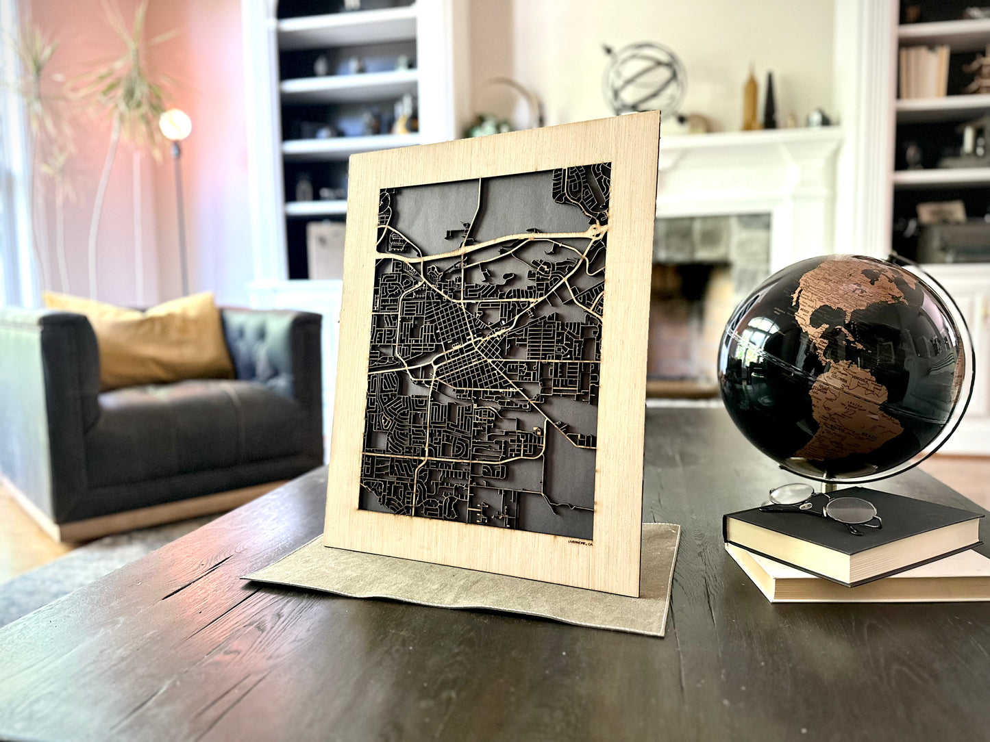 Livermore, CA City Street Map | Modern Wood Wall Art in a Minimalist design. 2 sizes