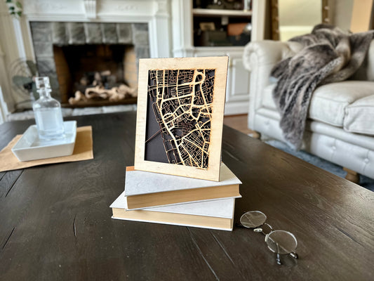 Liverpool, UK City Street Map | Modern Wood Wall Art in a Minimalist design. 2 sizes