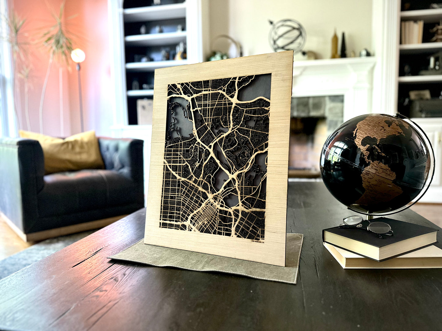 Los Angeles, CA City Street Map | Modern Wood Wall Art in a Minimalist design. 3 sizes