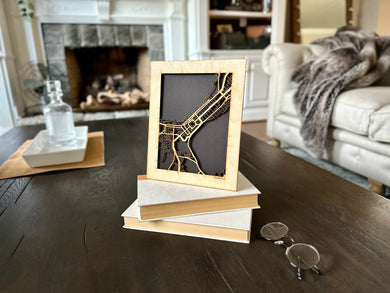 Madison, WI City Street Map | Modern Wood Wall Art in a Minimalist design. 2 sizes