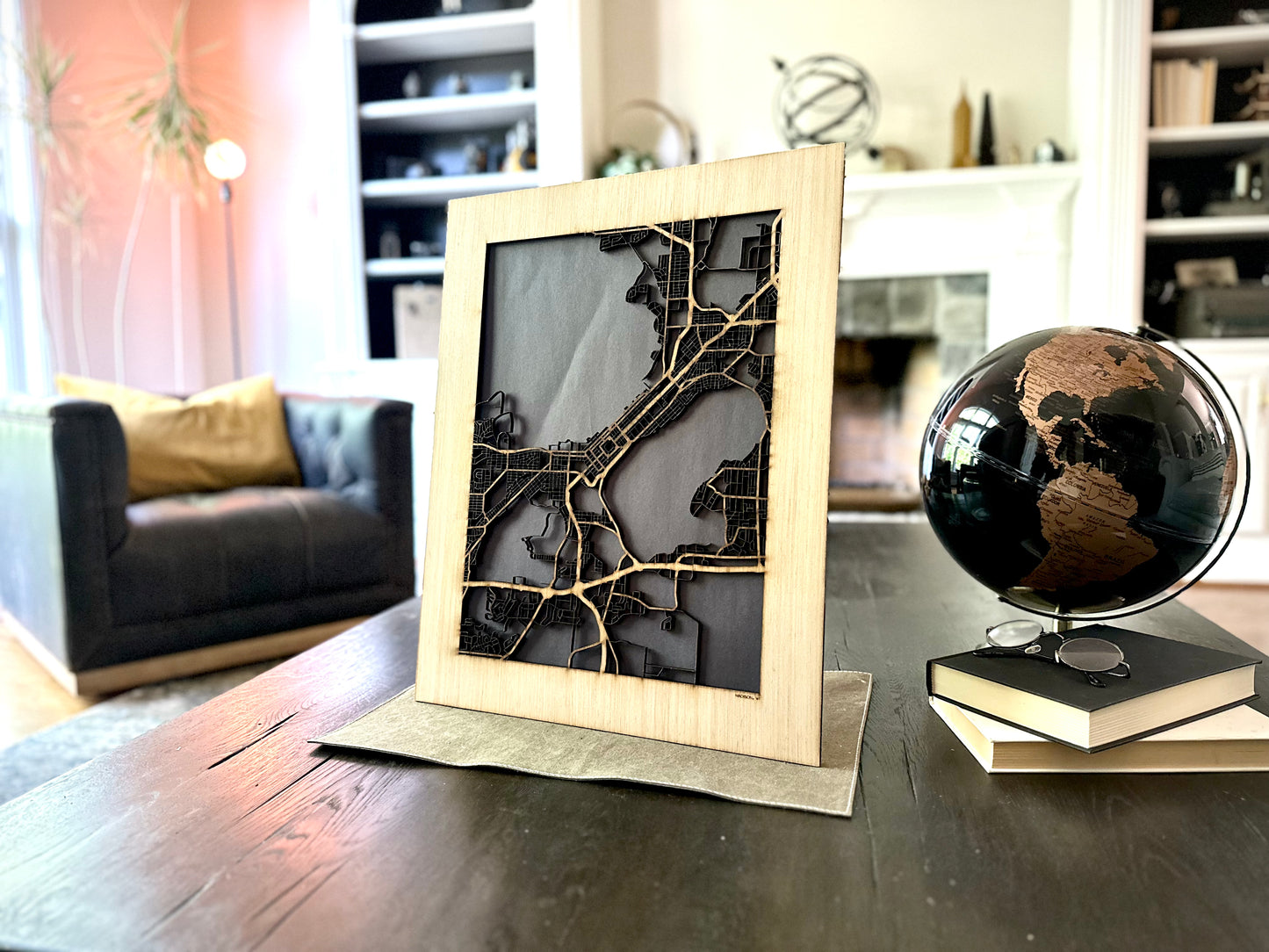 Madison, WI City Street Map | Modern Wood Wall Art in a Minimalist design. 2 sizes