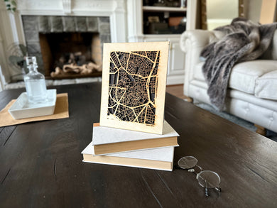 Madrid, Spain City Street Map | Modern Wood Wall Art in a Minimalist design. 2 sizes