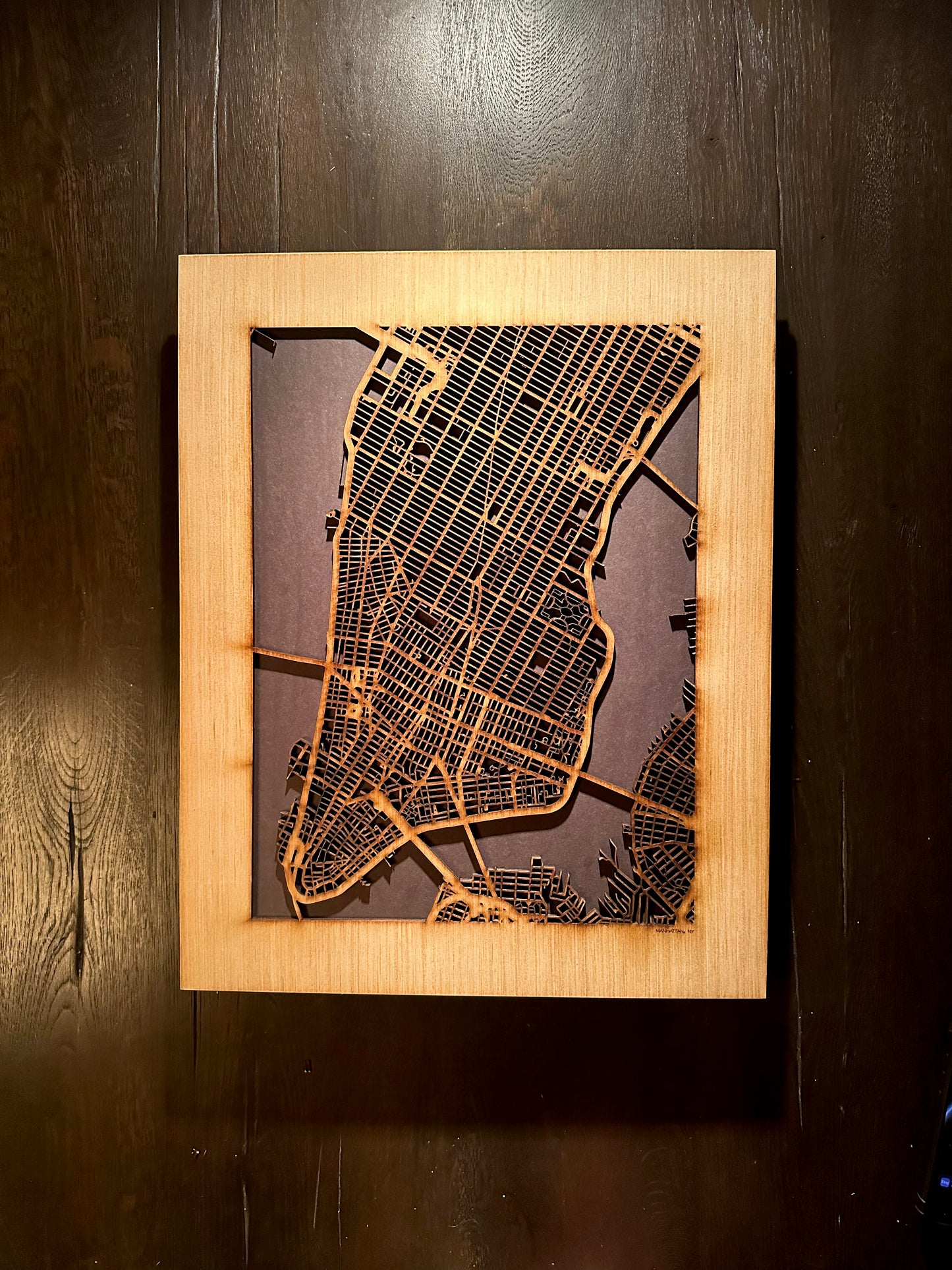 New York City, NY City Street Map | Modern Wood Wall Art in a Minimalist design. 3 sizes
