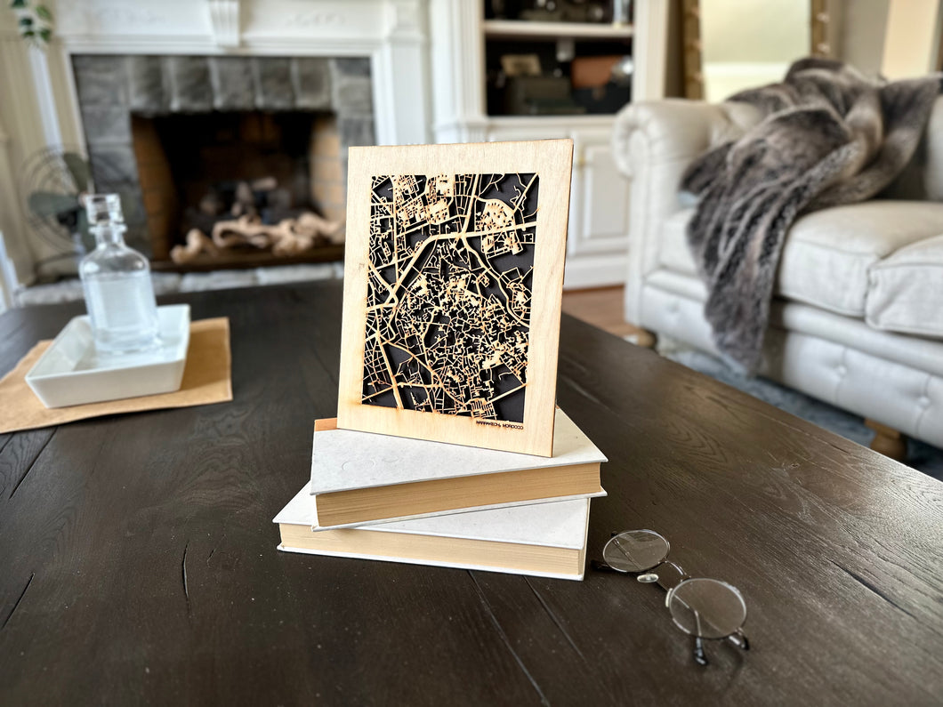 Marrakech, Morocco City Street Map | Modern Wood Wall Art in a Minimalist design. 2 sizes