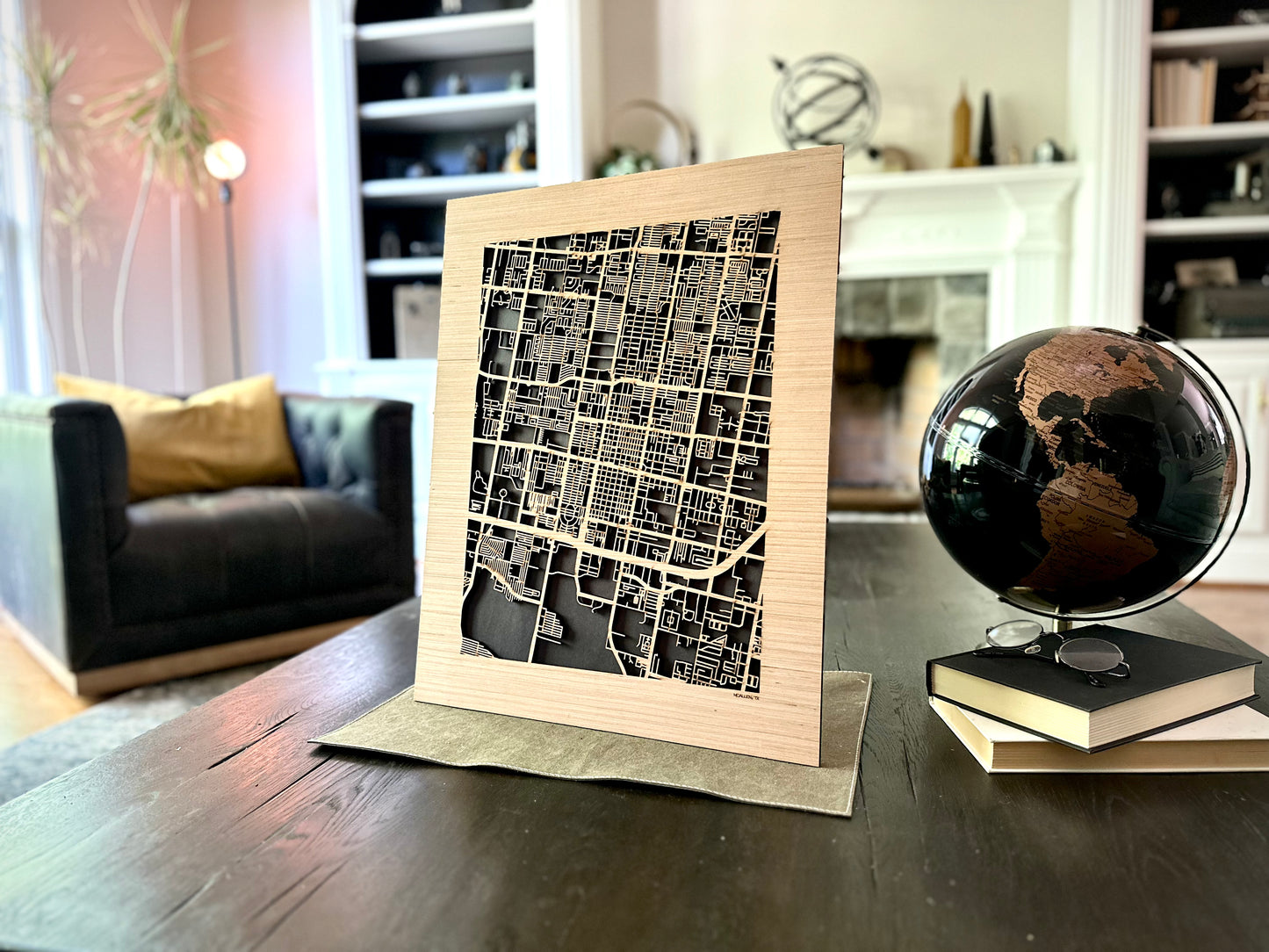 McAllen, TX City Street Map | Modern Wood Wall Art in a Minimalist design. 2 sizes