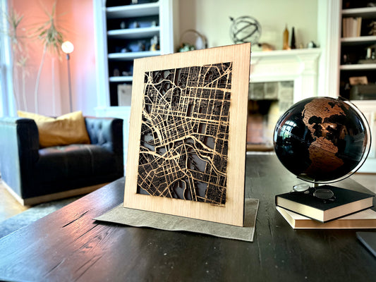 Melbourne, Australia City Street Map | Modern Wood Wall Art in a Minimalist design. 2 sizes