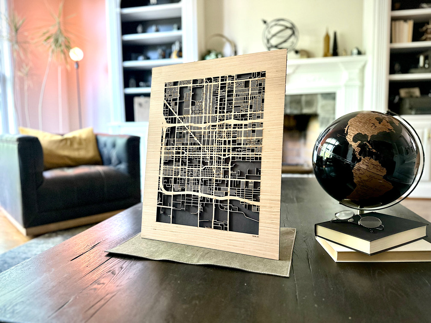 Mesa, AZ City Street Map | Modern Wood Wall Art in a Minimalist design. 2 sizes