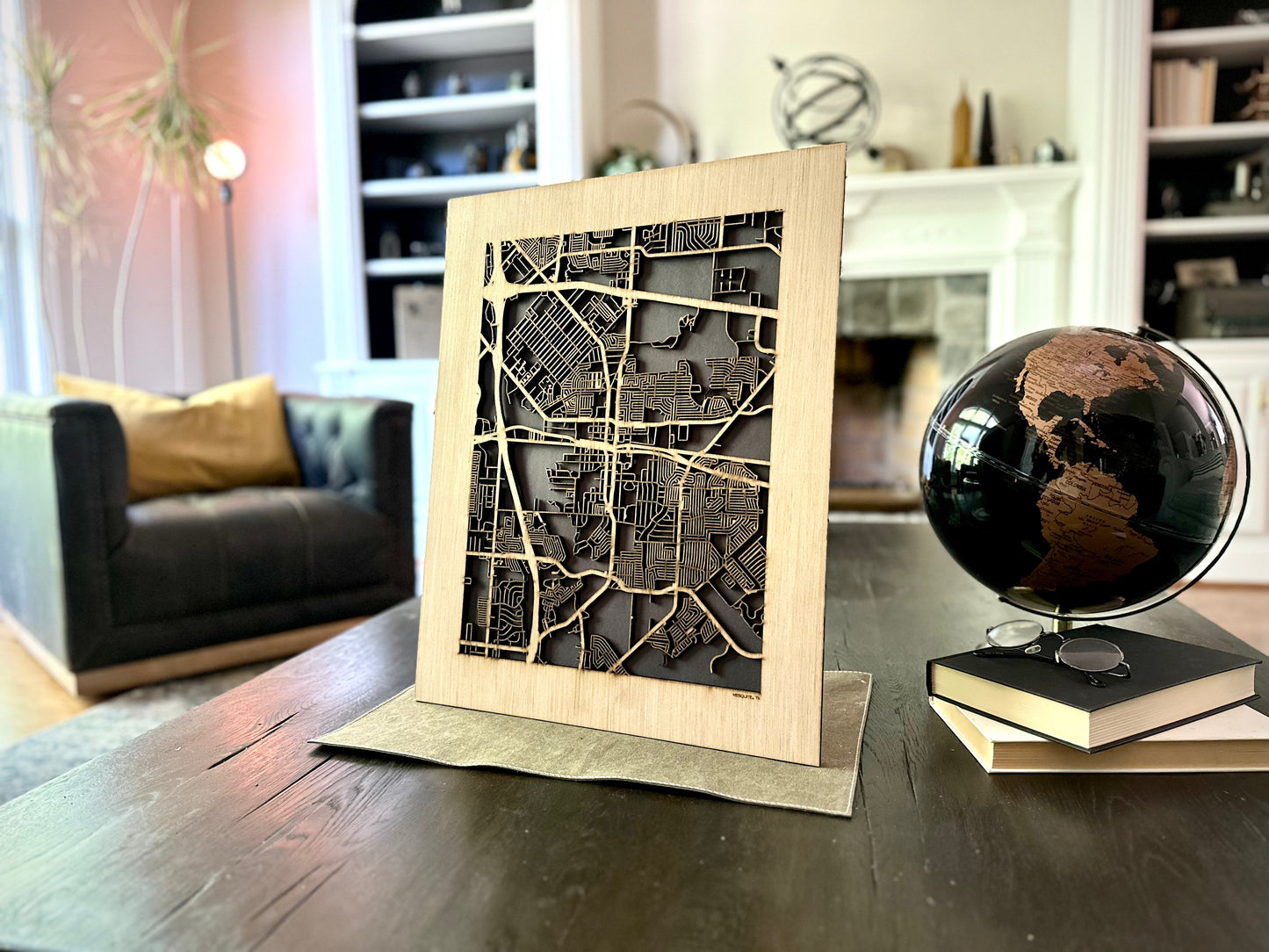 Mesquite, TX City Street Map | Modern Wood Wall Art in a Minimalist design. 2 sizes