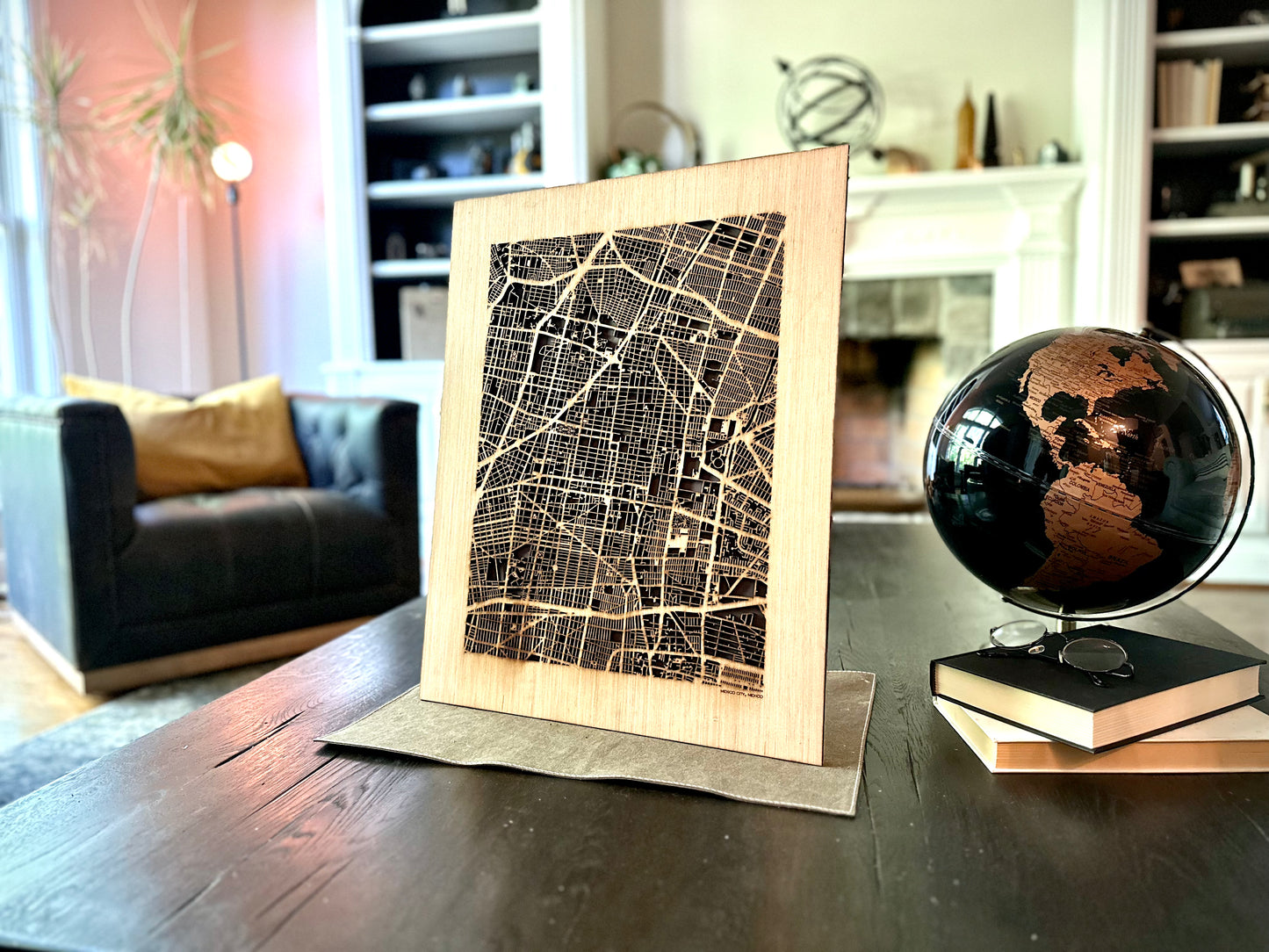 Mexico City, Mexico City Street Map | Modern Wood Wall Art in a Minimalist design. 2 sizes