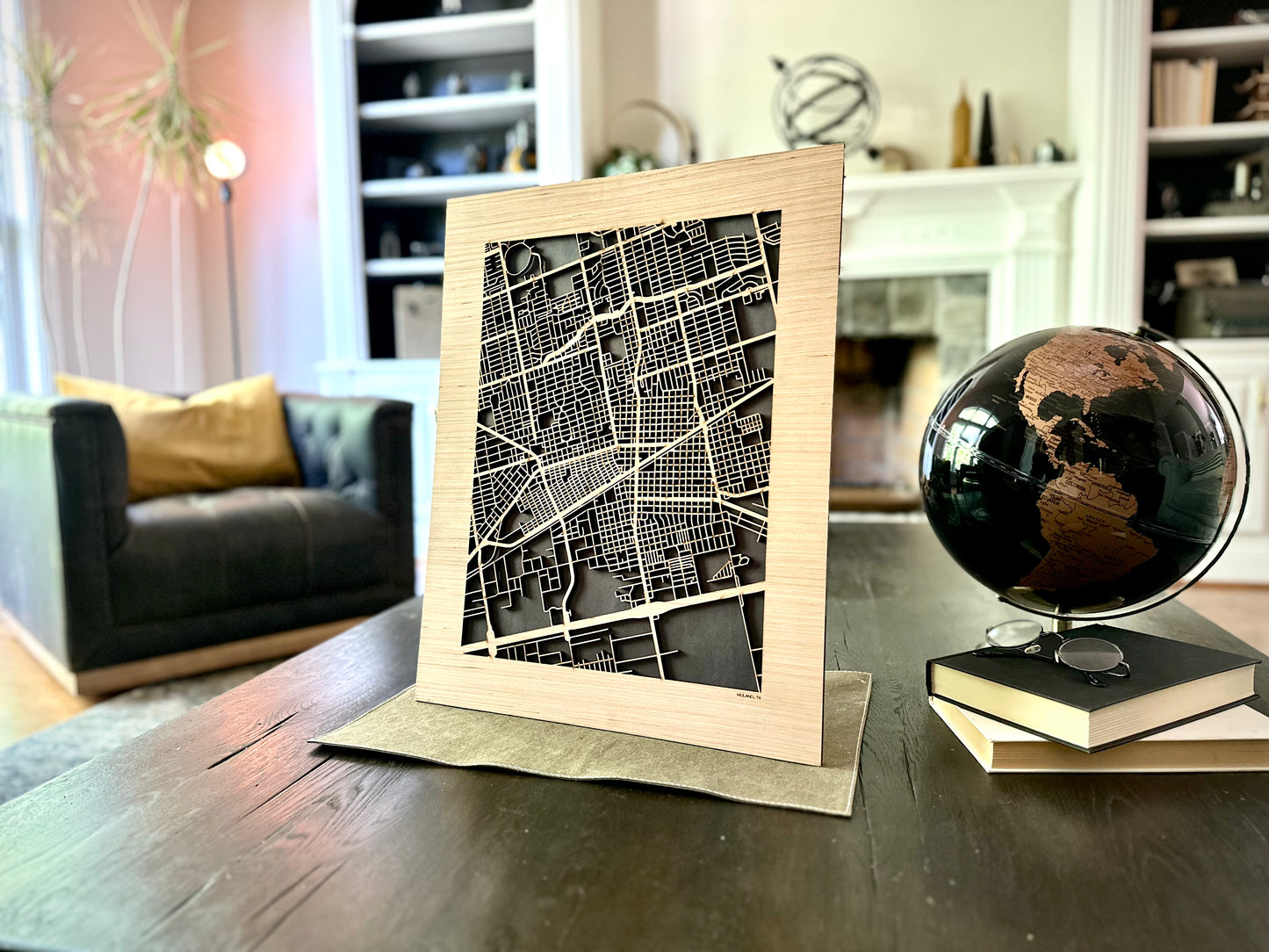 Midland, TX City Street Map | Modern Wood Wall Art in a Minimalist design. 2 sizes