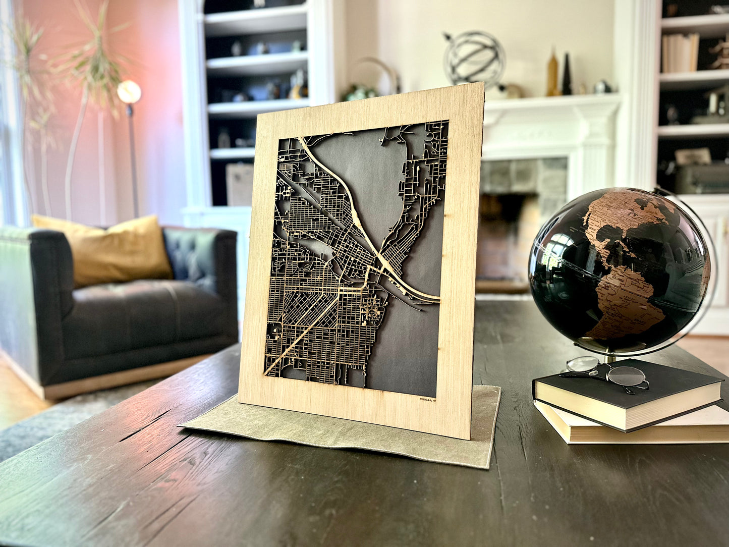 Missoula, MT City Street Map | Modern Wood Wall Art in a Minimalist design. 2 sizes