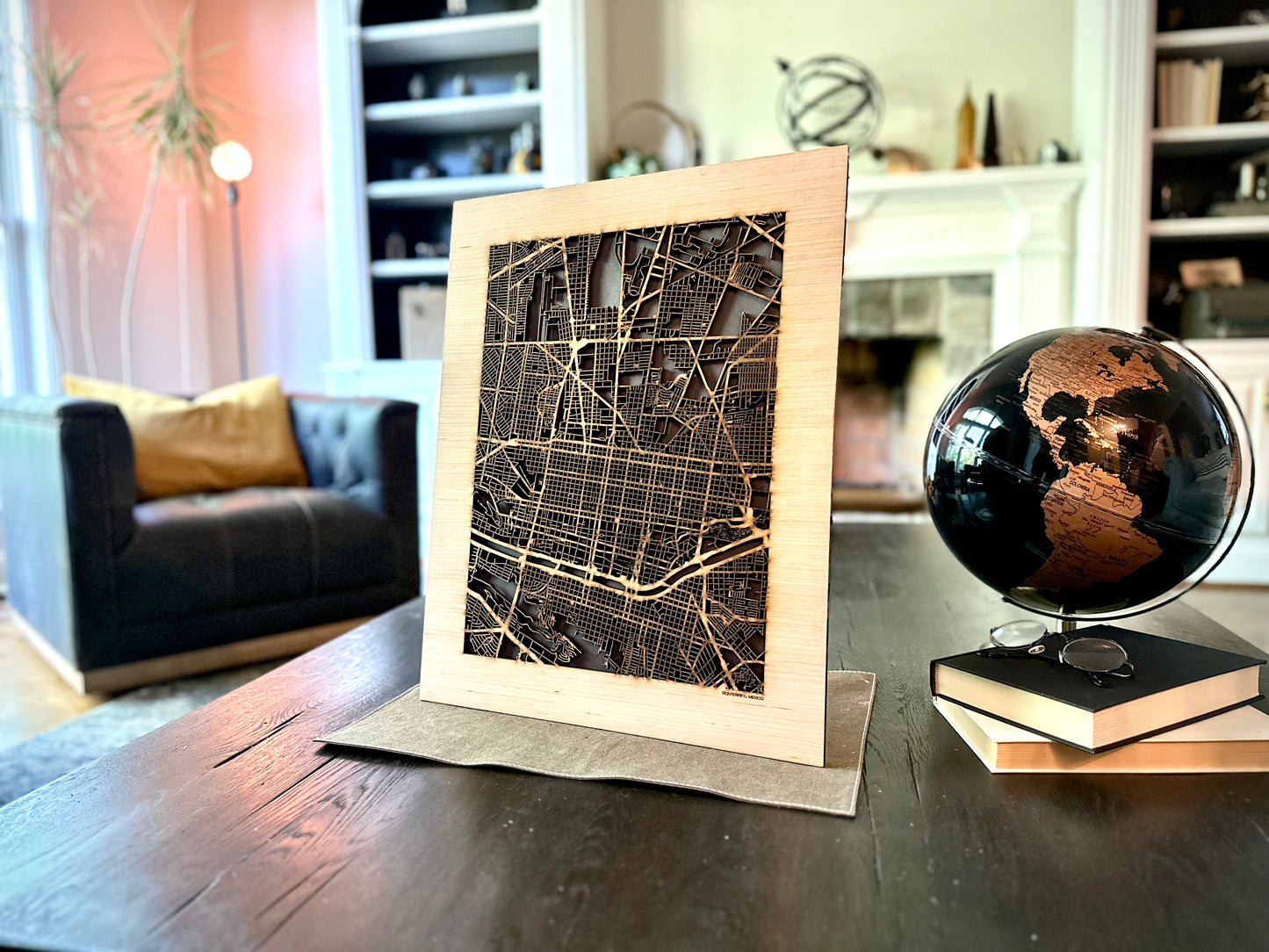 Monterrey, Mexico City Street Map | Modern Wood Wall Art in a Minimalist design. 2 sizes