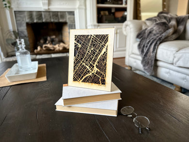 Montreal, Canada City Street Map | Modern Wood Wall Art in a Minimalist design. 2 sizes