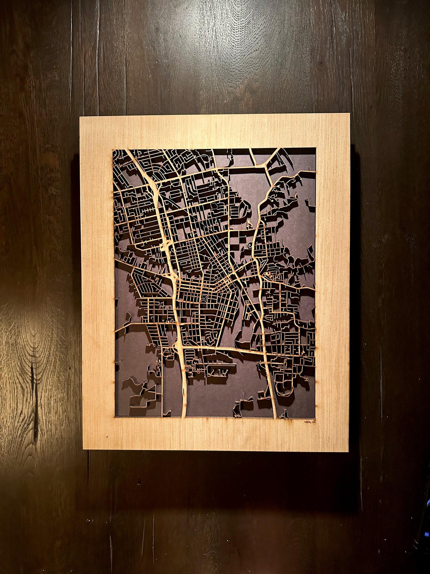 Napa, CA City Street Map | Modern Wood Wall Art in a Minimalist design. 2 sizes