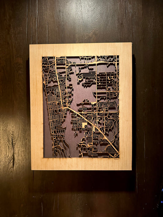 Naples, FL City Street Map | Modern Wood Wall Art in a Minimalist design. 2 sizes