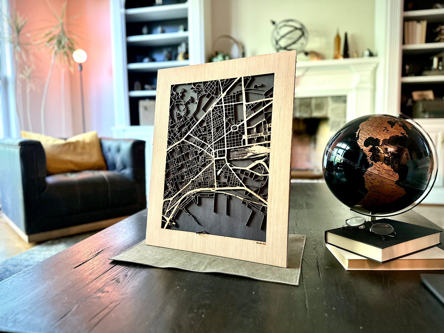 Naples, Italy City Street Map | Modern Wood Wall Art in a Minimalist design. 2 sizes