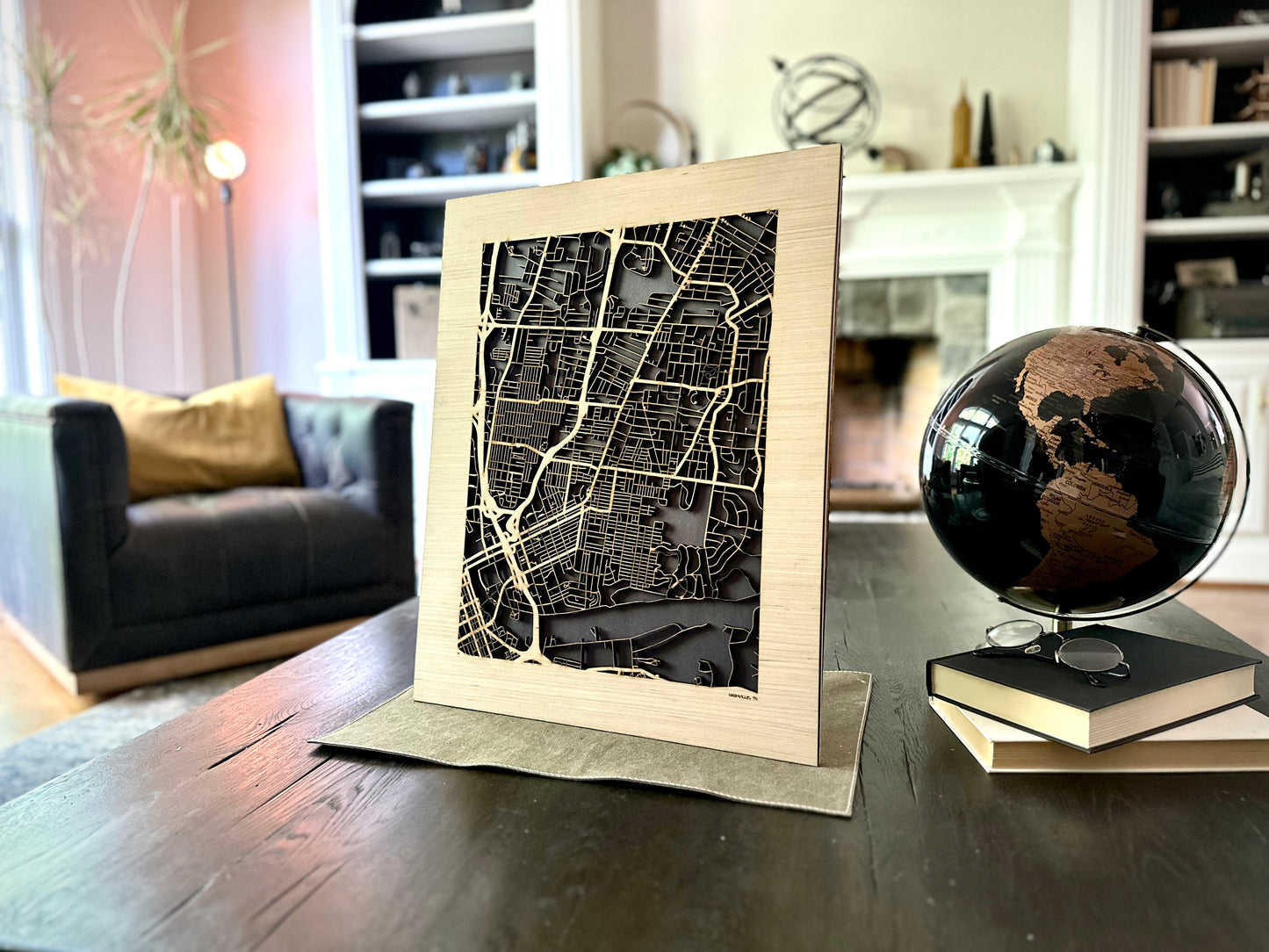 Nashville, TN City Street Map | Modern Wood Wall Art in a Minimalist design. 3 sizes